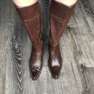 Rocco P. Expresso Brown Western Style Boots Sz37.5